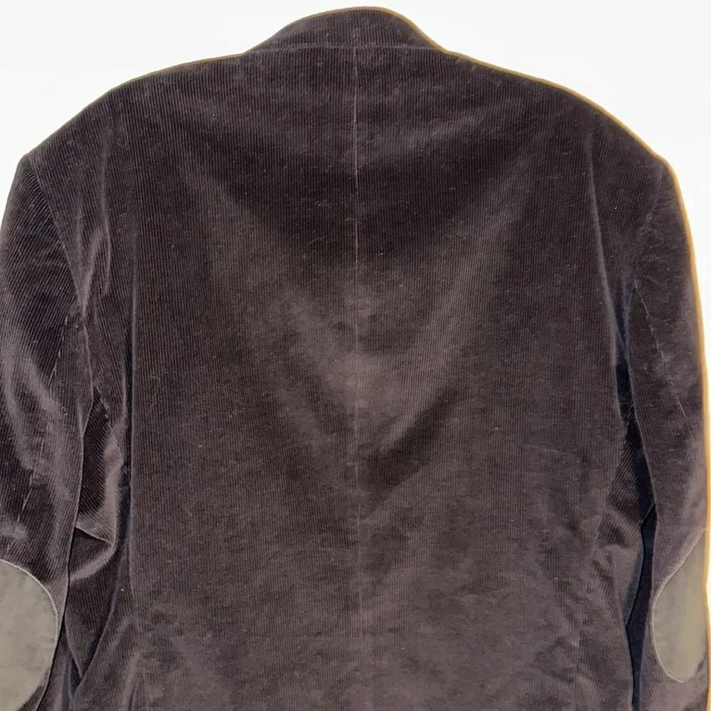 Monsieur Adolfo 49L-50L Black Corduroy Blazer Sport Jacket